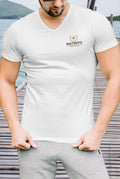 Playera Blanca Cuello V.